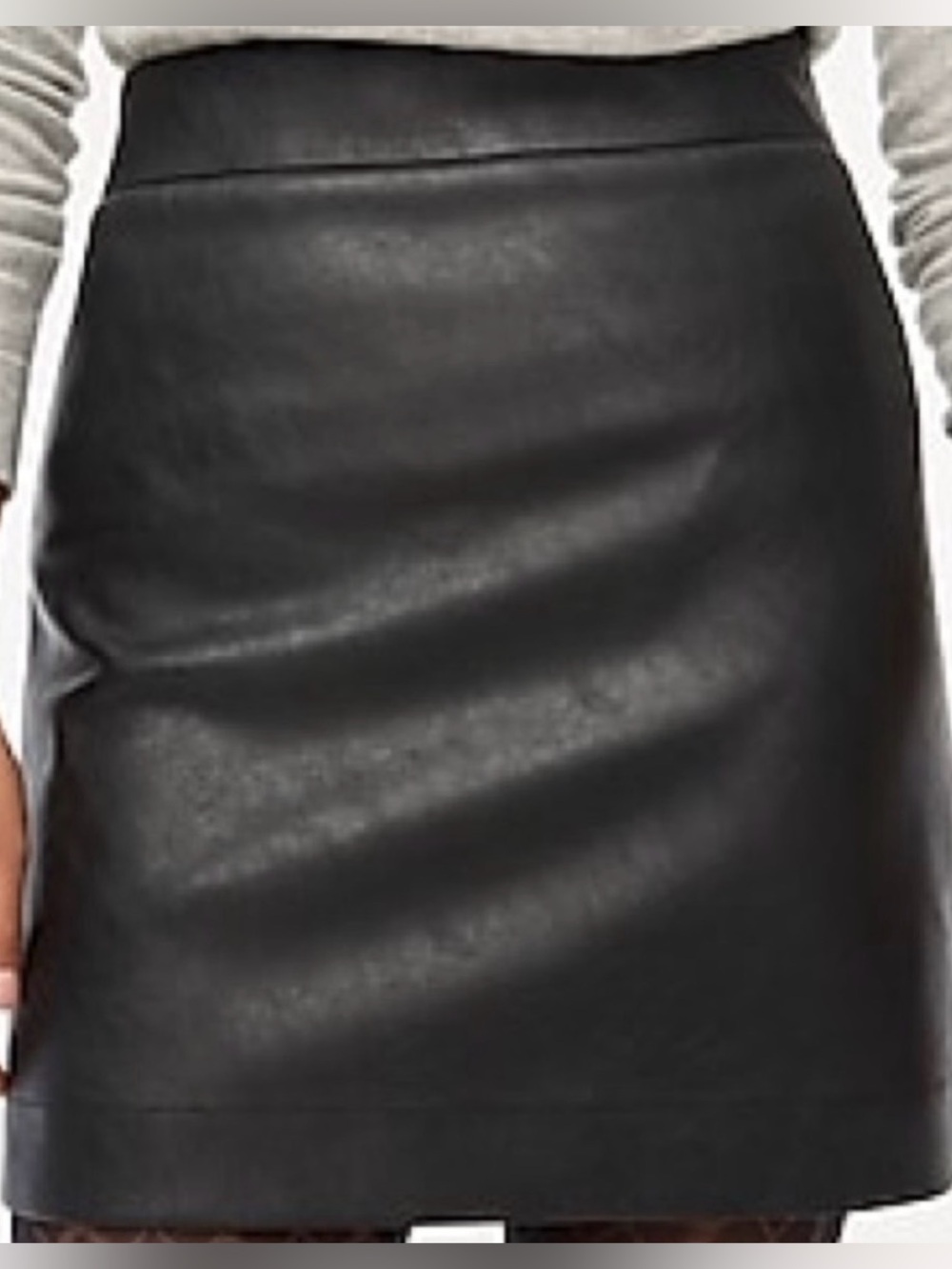 JCrew Black Faux Leather mini skirt